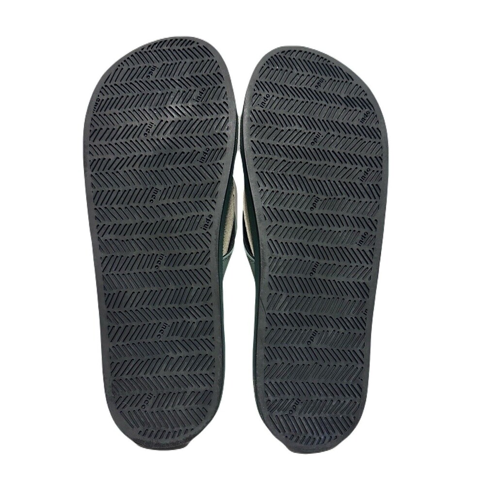 NEW Indosoles Mens Size 10-11 All Terrain Waterproof Vegan Flip Flops Leaf Green - Picture 6 of 9